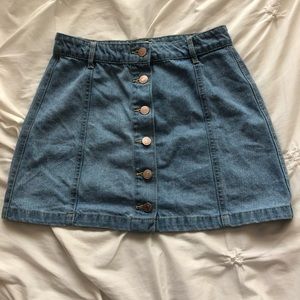 Forever 21 Light Wash Denim Skirt